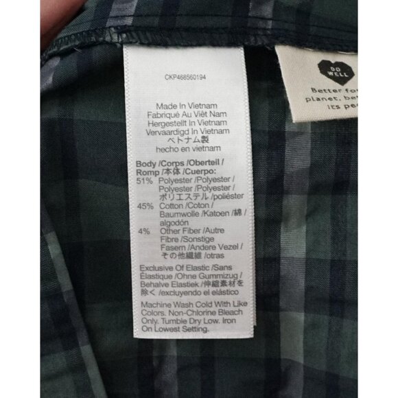 New Madewell Hopewell Puff Sleeve Green Square Neck Crop Top Shirt Size Large - Picture 10 of 10